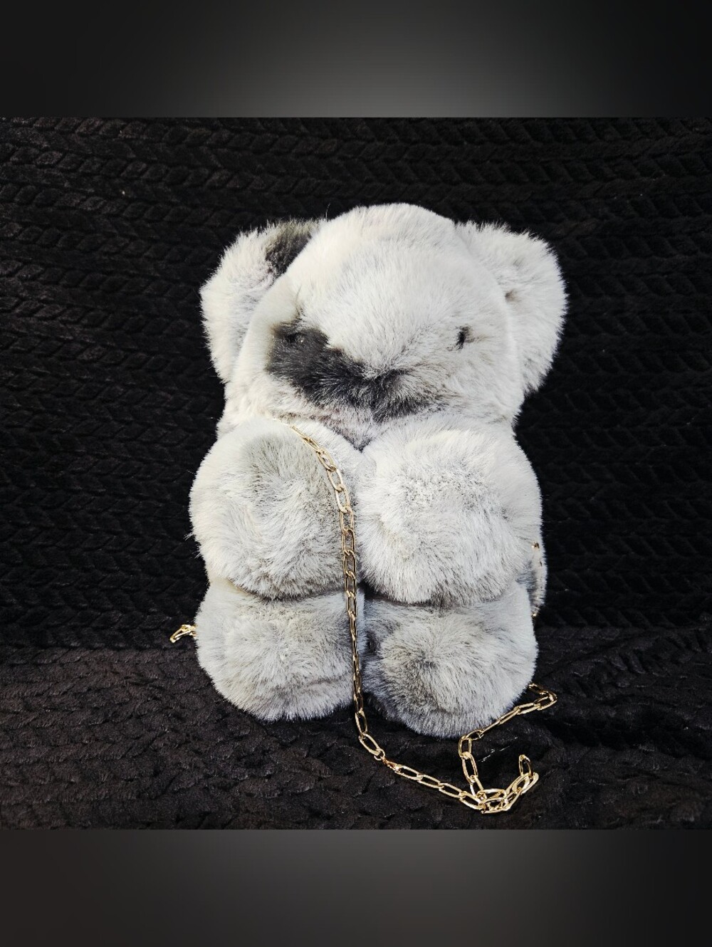 Cute plush koala bear crossbody bag